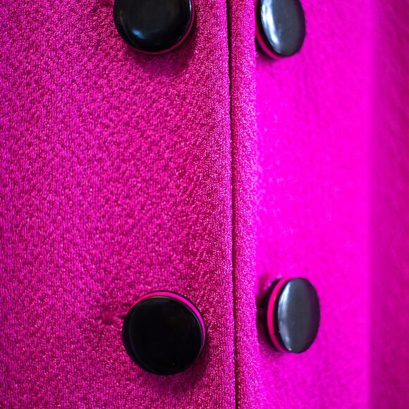 Leslie Fay Vintage Hot Pink Knit Blazer Size 18 - Picture 4 of 6